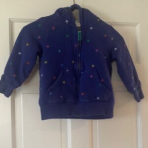 Mini Boden zip front Sherpa lined sweatshirt size 4-5 years.